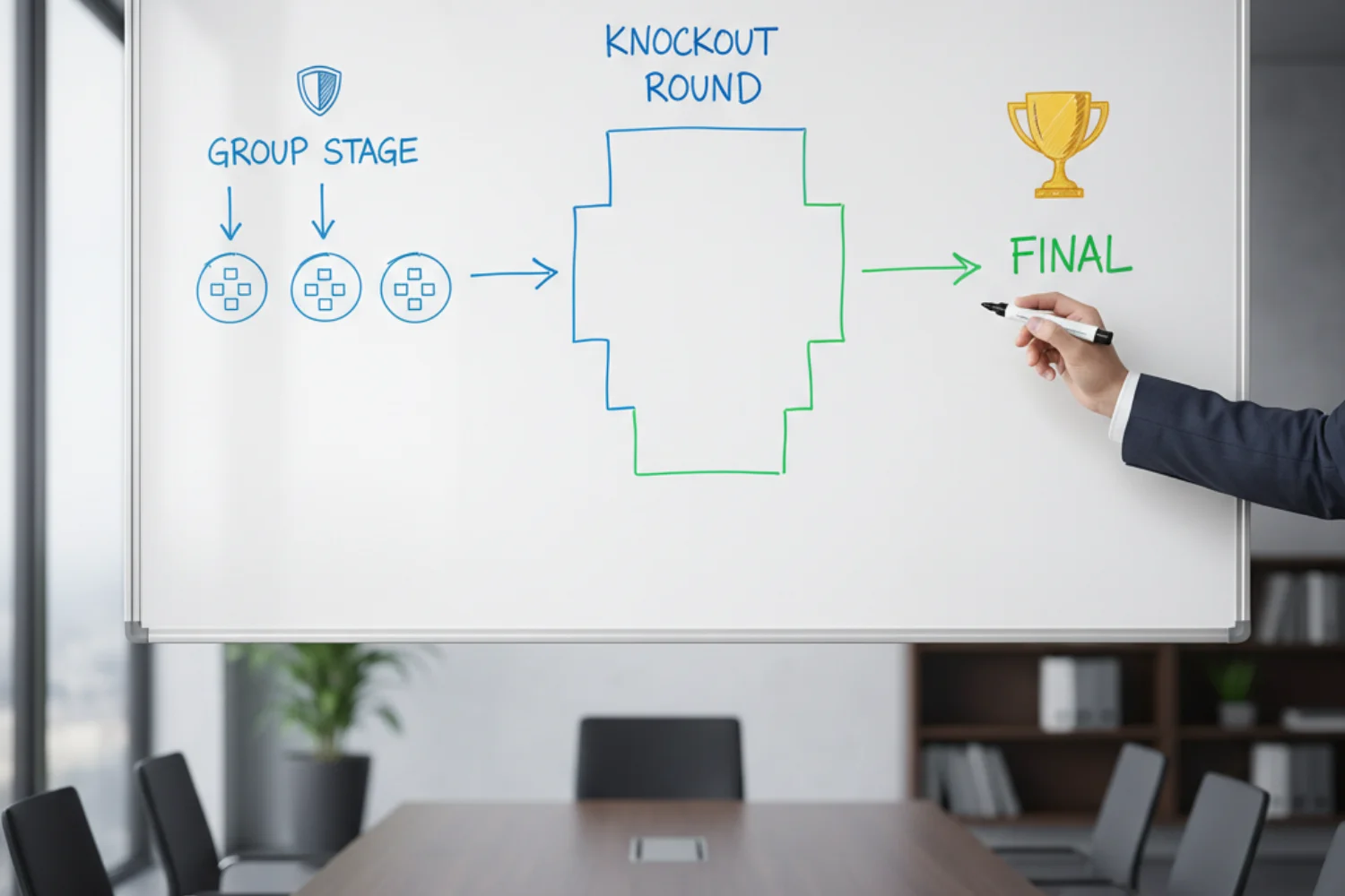 Phasen-Strategie für WM-Wetten Gruppenphase bis Finale visualisiert