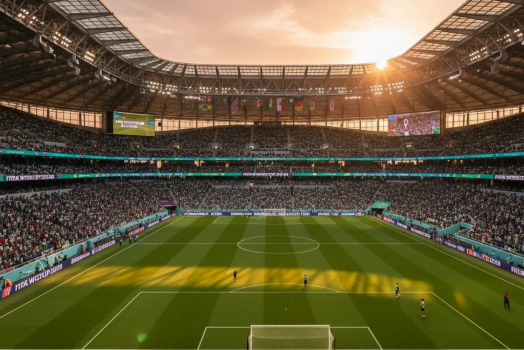 WM 2026 Gruppensieger Wetten Übersicht mit Stadion und Fans